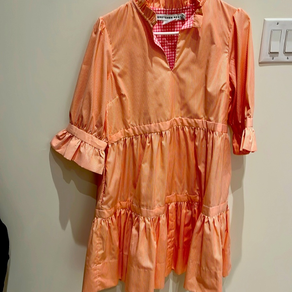 Gretchen Scott orange dress. Never worn size small.